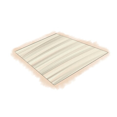 Carpet Isolated On A White Background Hand Drawn Illustration	