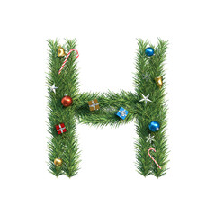 Christmas Alphabet letter H