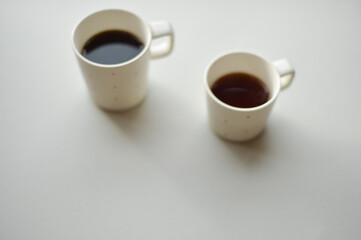 朝の光とモーニングコーヒーイメージ写真
