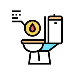urine with blood color icon vector. urine with blood sign. isolated symbol illustration