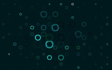 Light Blue, Green vector background with bubbles.