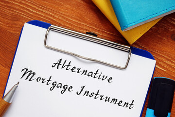 Financial concept about Alternative Mortgage Instrument with inscription on the page.