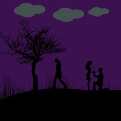 Obraz na płótnie Canvas silhouette of a child
