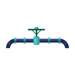 oil pipeline with tap flat style icon