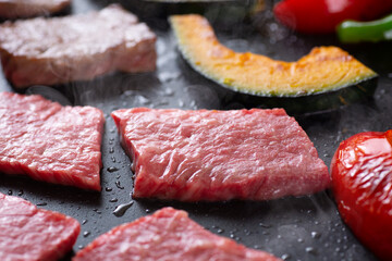 焼肉のクローズアップ
