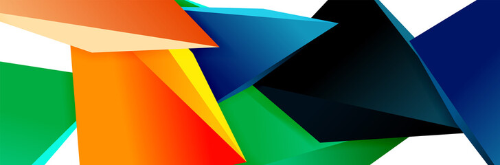 Triangle mosaic abstract background, 3d triangular low poly shapes. Geometric vector illustration for covers, banners, flyers and posters and other