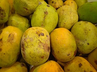 Mango Fruit at Farmers Market Farm Fresh Organic Produce in the Summer for Sale