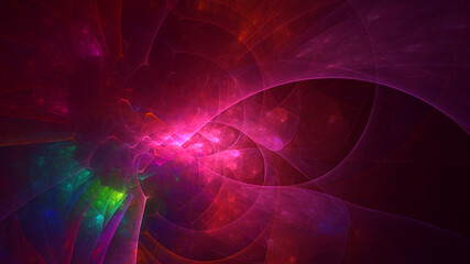 3D rendering abstract technology fractal background