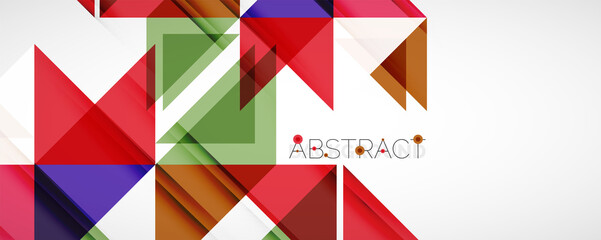 Set of vector triangle geometric backgrounds. Vector illustration for covers, banners, flyers and posters and other designs