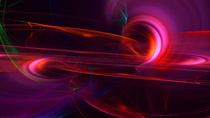 3D rendering abstract colorful fractal light background