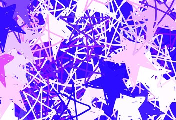 Light Red vector backdrop with small and big stars.