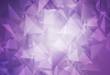 Obraz premium Light Purple vector polygonal template.