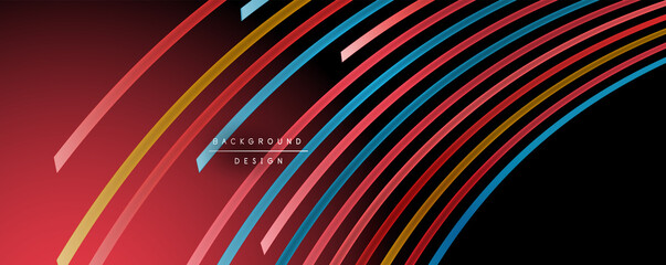 Abstract colorful lines vector background. Internet, big data and technology connections concept, abstract template