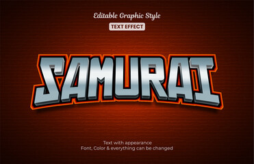 Naklejka na ściany i meble red gaming e-sport style, Editable text style effect
