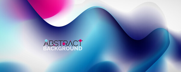 Fluid color gradient abstract background, trendy colorful wallpaper. Vector illustration for placards, brochures, posters, banners and covers