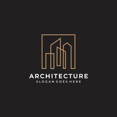Architecture logo design, Vector construction company brand design template. Architect and Construction vector logo template
