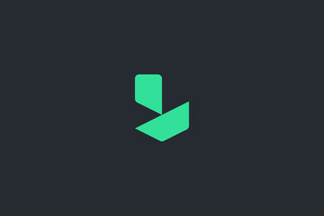 Minimal Modern Abstract Letter L Dark Background Logo Template