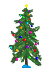 Spruce. Christmas. Vector (3)