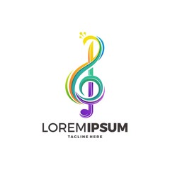 Fototapeta premium Creative Music Logo design vector illustration