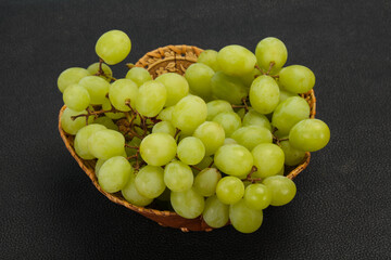 Sweet ripe Green grape branch