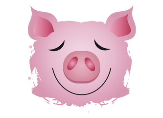 Kopf eines Schweins - Glücksschwein Graffiti