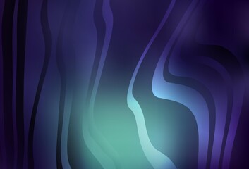 Dark Blue, Green vector template with curved lines.