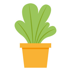 plant inside pot vector design