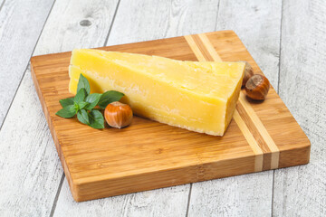 Parmesan cheese served basil and nuts