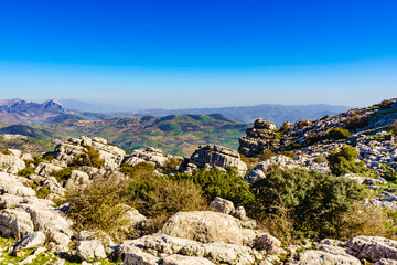 Mountain landscape Torcal de Antequera, Spain