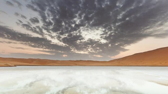 Sabkha salt flat Liwa Abu Dhabi Time-lapse