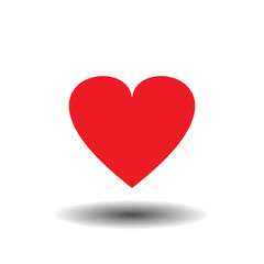 Red Heart Icon Vector. Vector of a flat heart icon