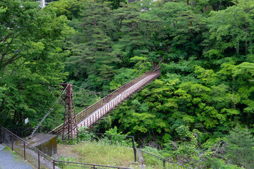 Fototapeta na wymiar 鬼怒川の滝見橋