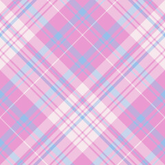 Seamless pattern in light pink and blue colors for plaid, fabric, textile, clothes, tablecloth and other things. Vector image. 2