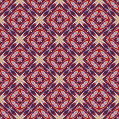 Geometric seamless pattern, ornament, abstract colorful background, fashion print, vector texture.