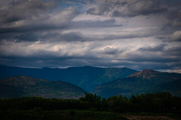 landscape mountain in winter beautiful nature 