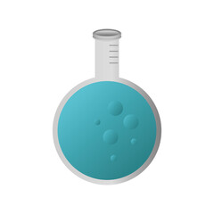 chemistry ball flask icon vector design