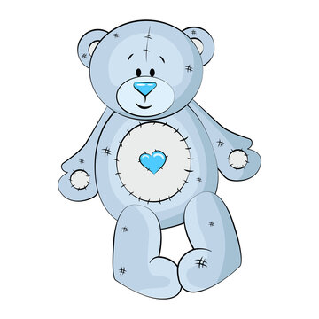teddy bear cartoon vector illustration toy child