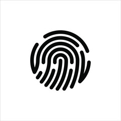 Fingerprint sign icon. Digital security authentication concept. vector illustration on white background