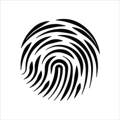 Fingerprint sign icon. Digital security authentication concept. vector illustration on white background