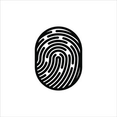 Fingerprint sign icon. Digital security authentication concept. vector illustration on white background