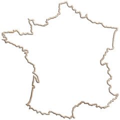 Fototapeta premium Contour carte de France 