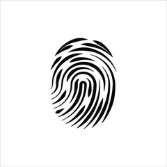 Fingerprint sign icon. Digital security authentication concept. vector illustration on white background