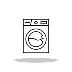 Washing machine icon in flat style. Washing machine symbol for your web site design, logo, app, UI Vector EPS 10.