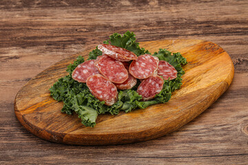 Iberian pork Fuet sausage slices