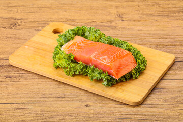 Salmon fillet slice for cooking