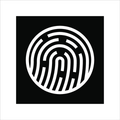 Fingerprint sign icon. Digital security authentication concept. vector illustration on white background