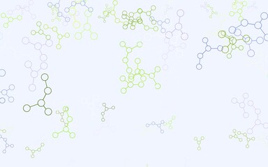 Light Pink, Green vector background with forms of artificial intelligence.