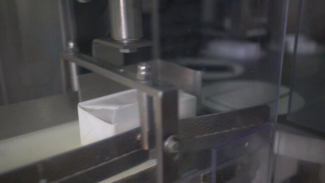products move along the conveyor