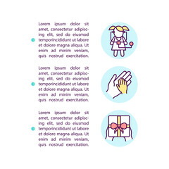 Preparing kids for testing tips concept icon with text