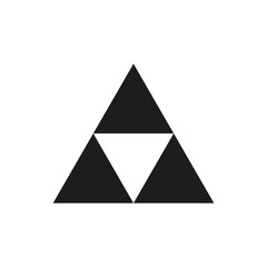 Japan triangle style element sign, Mitsu Uroko symbol